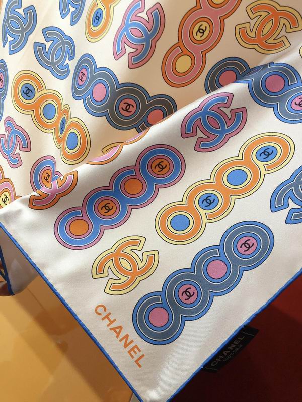 Chanel silk scarf 90X90cm E34 (8)